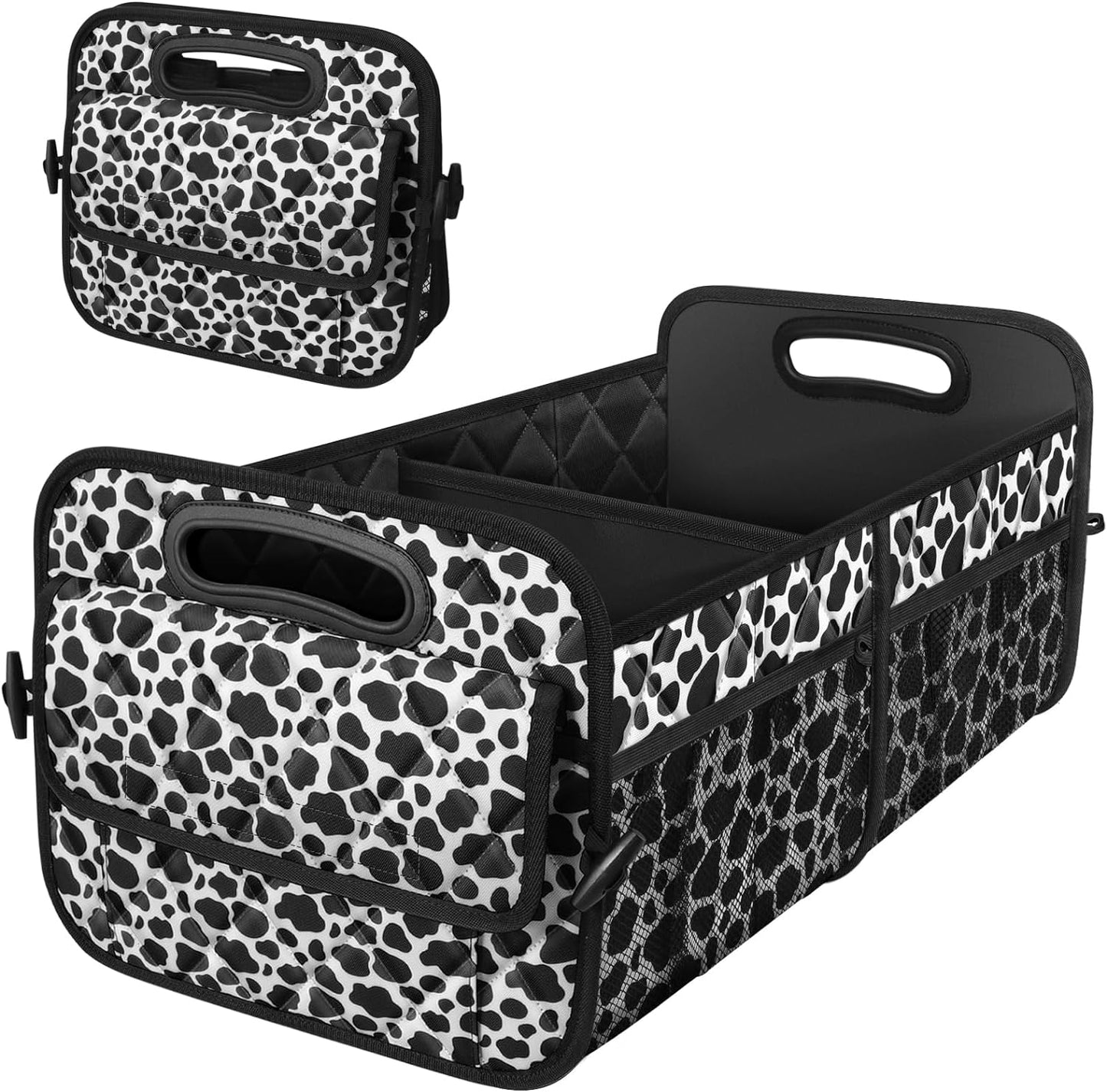 Car Trunk Organizer for SUV, Car Organizers and Storage with 6 Pocket, Car Accessories for Women/Men 50Lwaterproof Polyester Trunk Organizer, Black