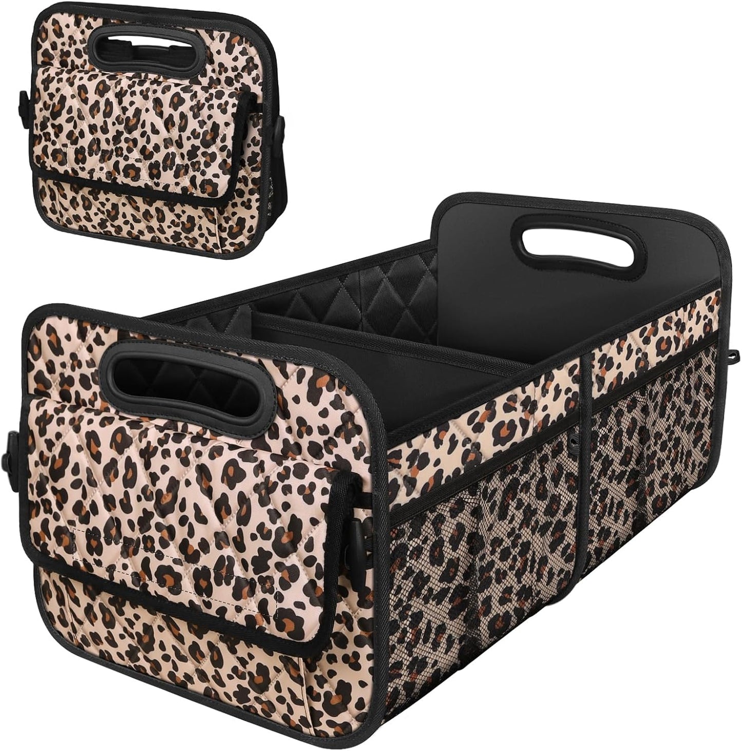 Car Trunk Organizer for SUV, Car Organizers and Storage with 6 Pocket, Car Accessories for Women/Men 50Lwaterproof Polyester Trunk Organizer, Black