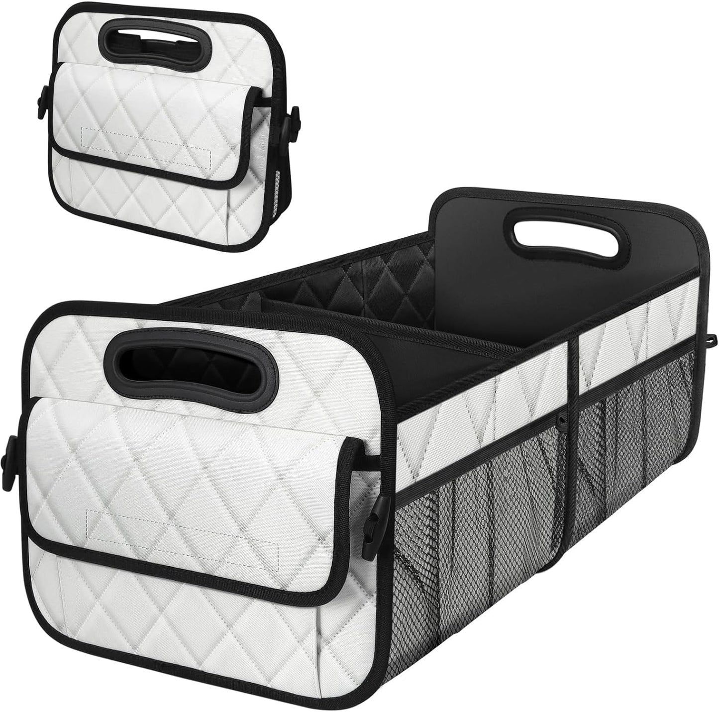 Car Trunk Organizer for SUV, Car Organizers and Storage with 6 Pocket, Car Accessories for Women/Men 50Lwaterproof Polyester Trunk Organizer, Black