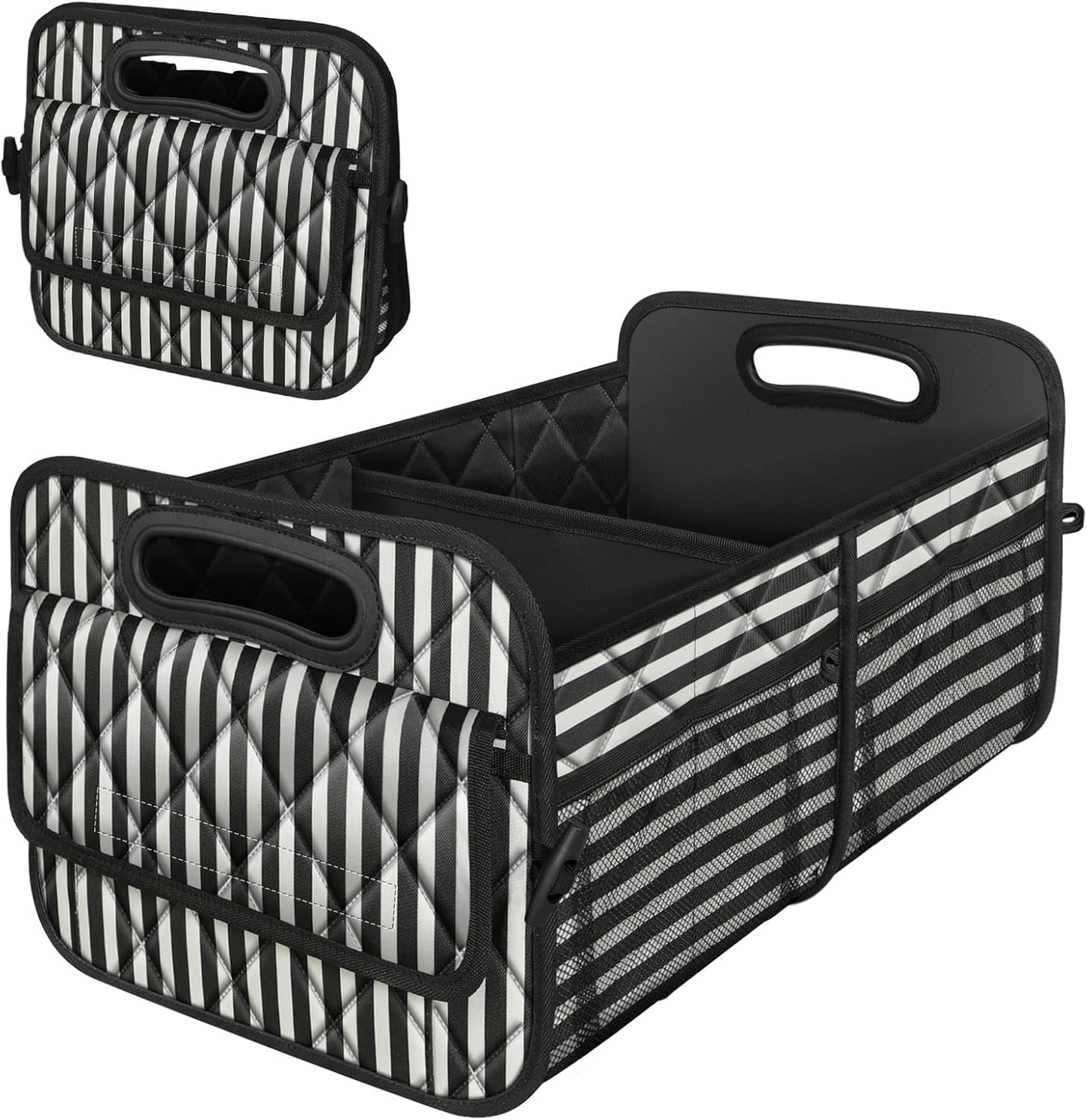 Car Trunk Organizer for SUV, Car Organizers and Storage with 6 Pocket, Car Accessories for Women/Men 50Lwaterproof Polyester Trunk Organizer, Black