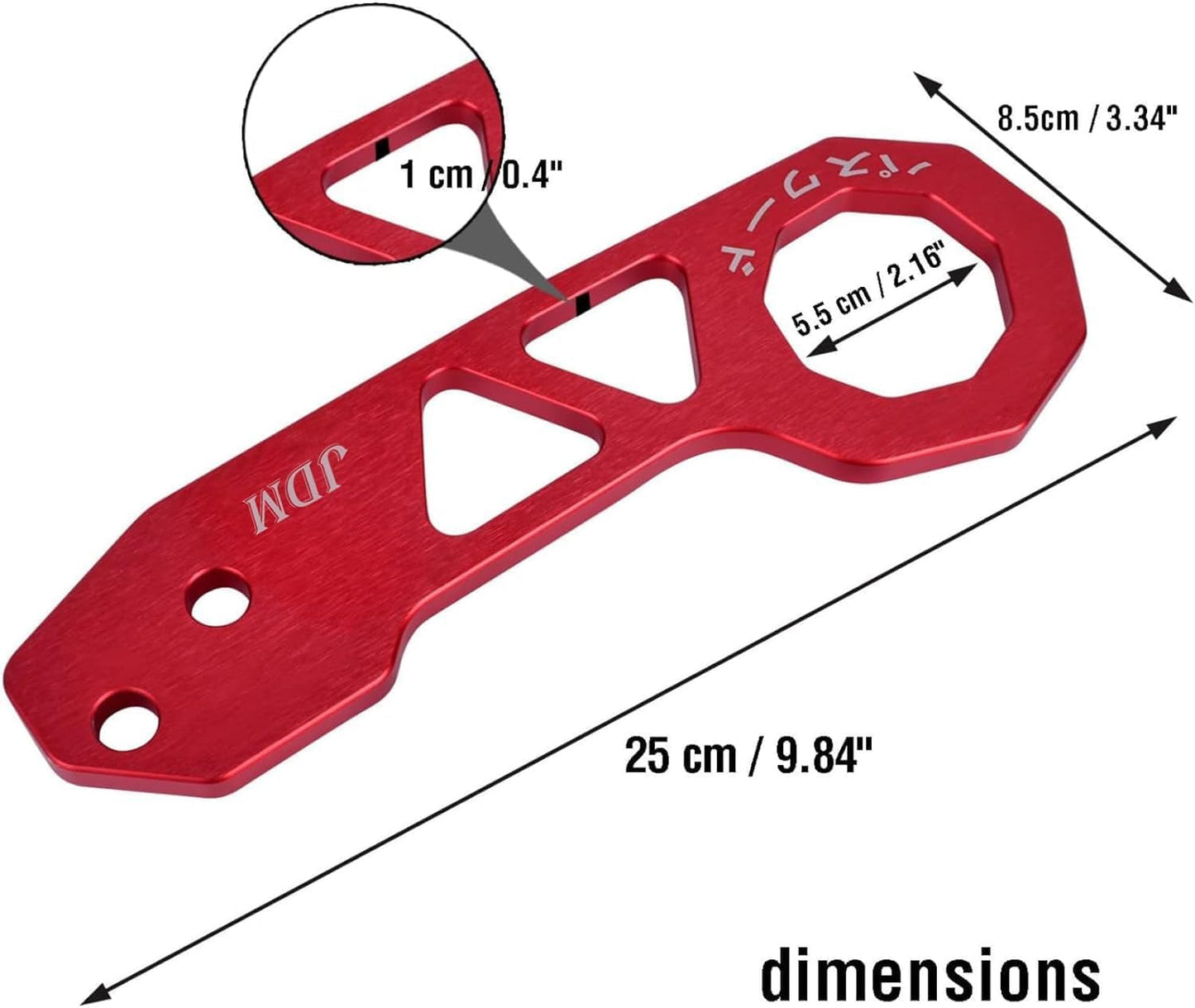Rear Tow Towing Hook for Universal Car Auto Trailer Ring Aluminum Racing Trailer Hook Red