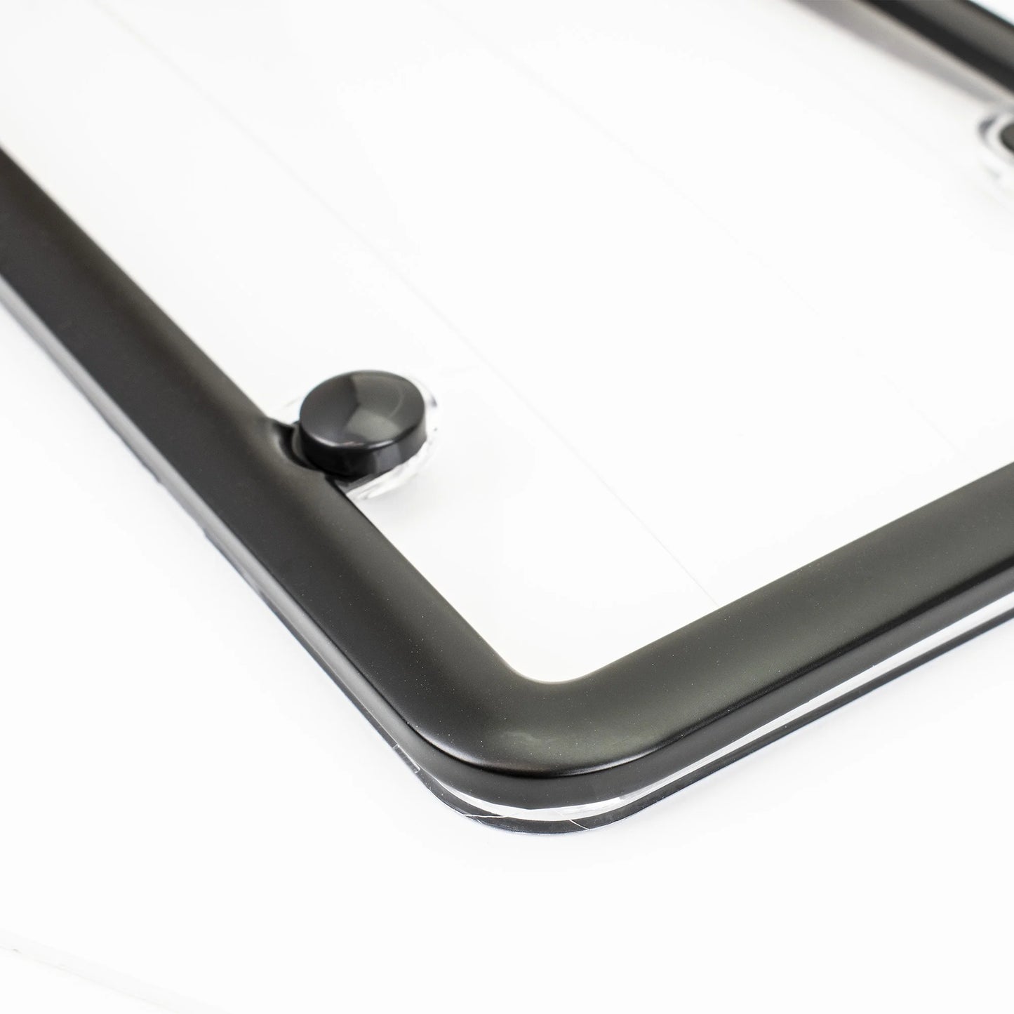 Black Anti-Theft License Plate Cover and Frame