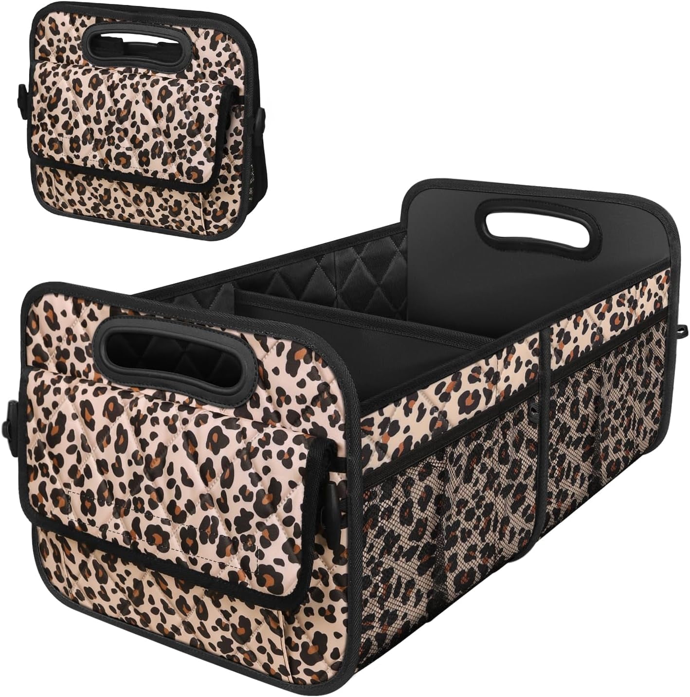 Car Trunk Organizer for SUV, Car Organizers and Storage with 6 Pocket, Car Accessories for Women/Men 50Lwaterproof Polyester Trunk Organizer, Black