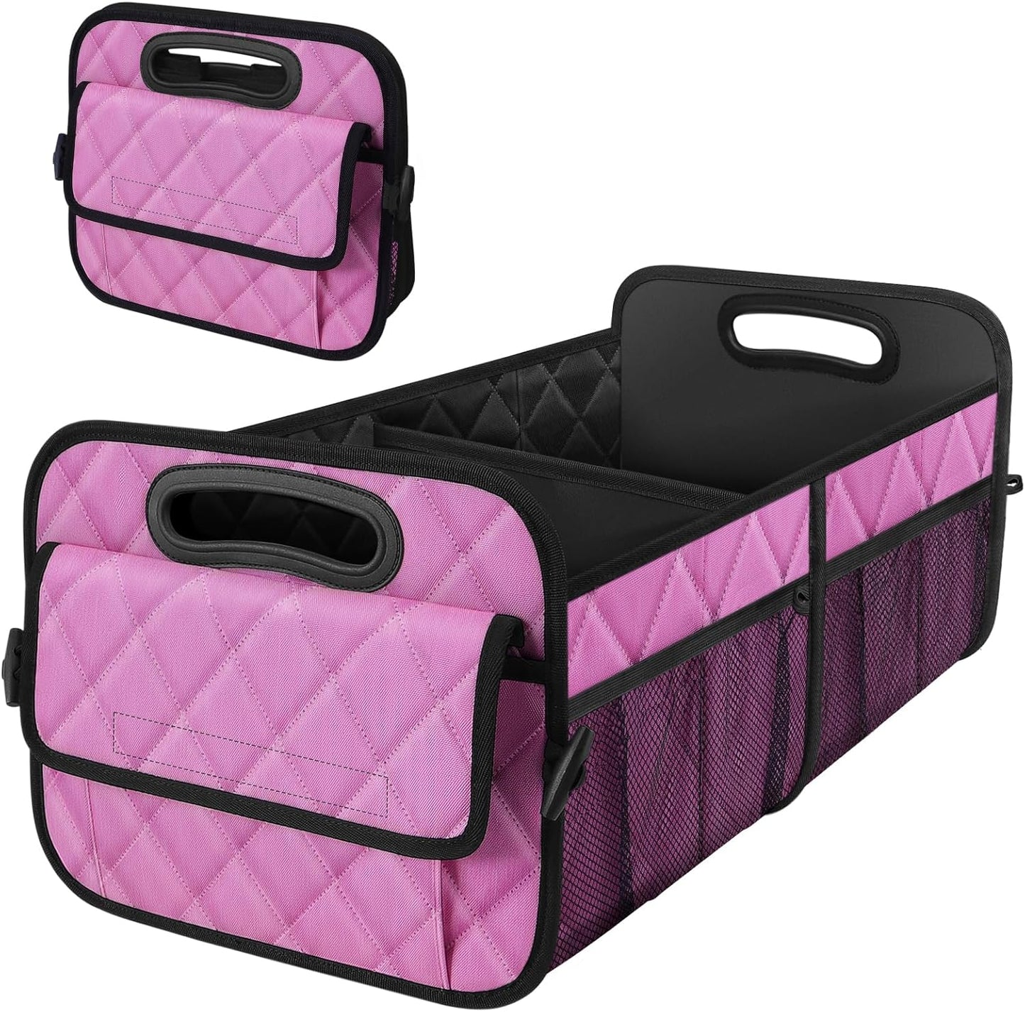 Car Trunk Organizer for SUV, Car Organizers and Storage with 6 Pocket, Car Accessories for Women/Men 50Lwaterproof Polyester Trunk Organizer, Black