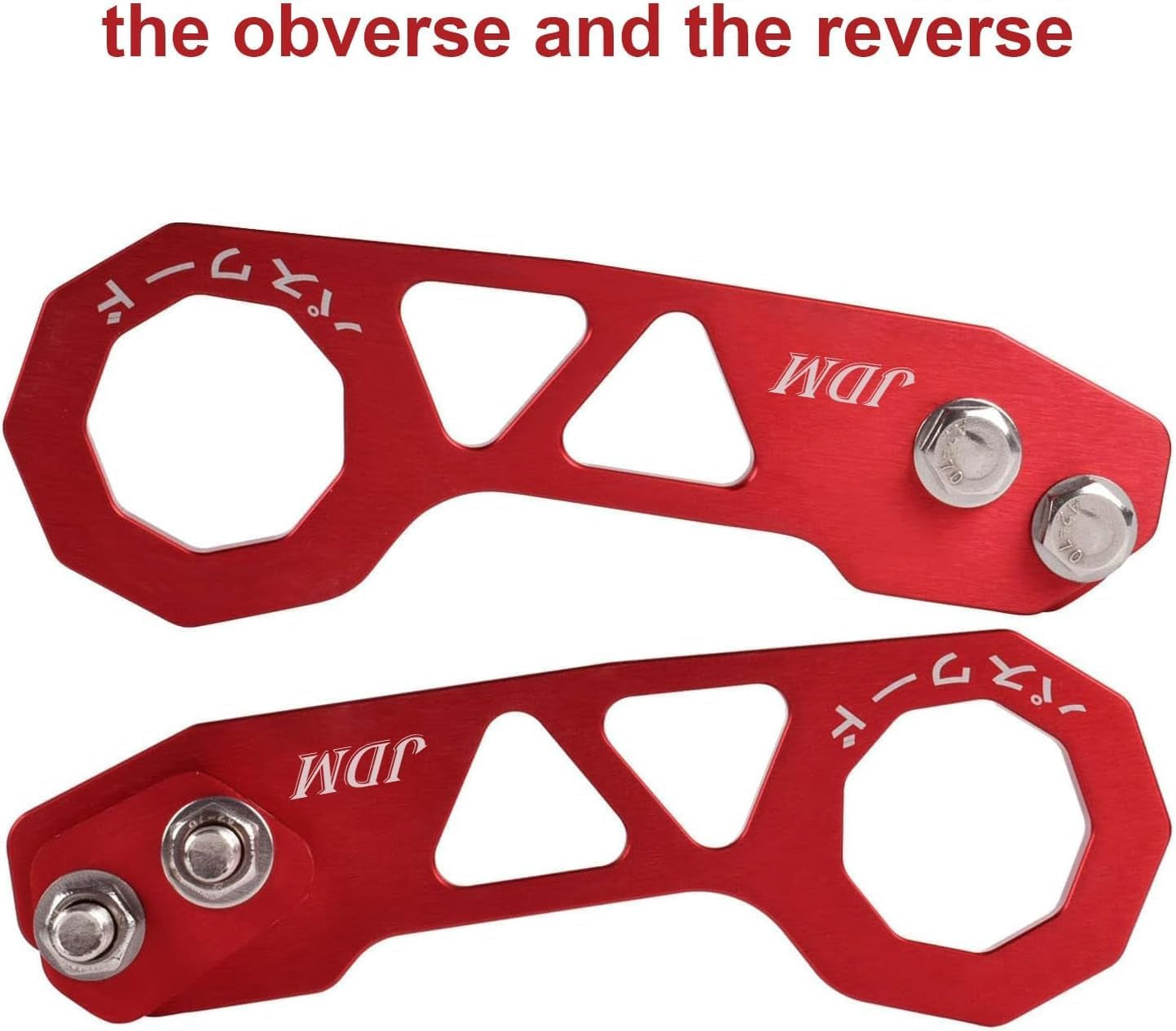Rear Tow Towing Hook for Universal Car Auto Trailer Ring Aluminum Racing Trailer Hook Red