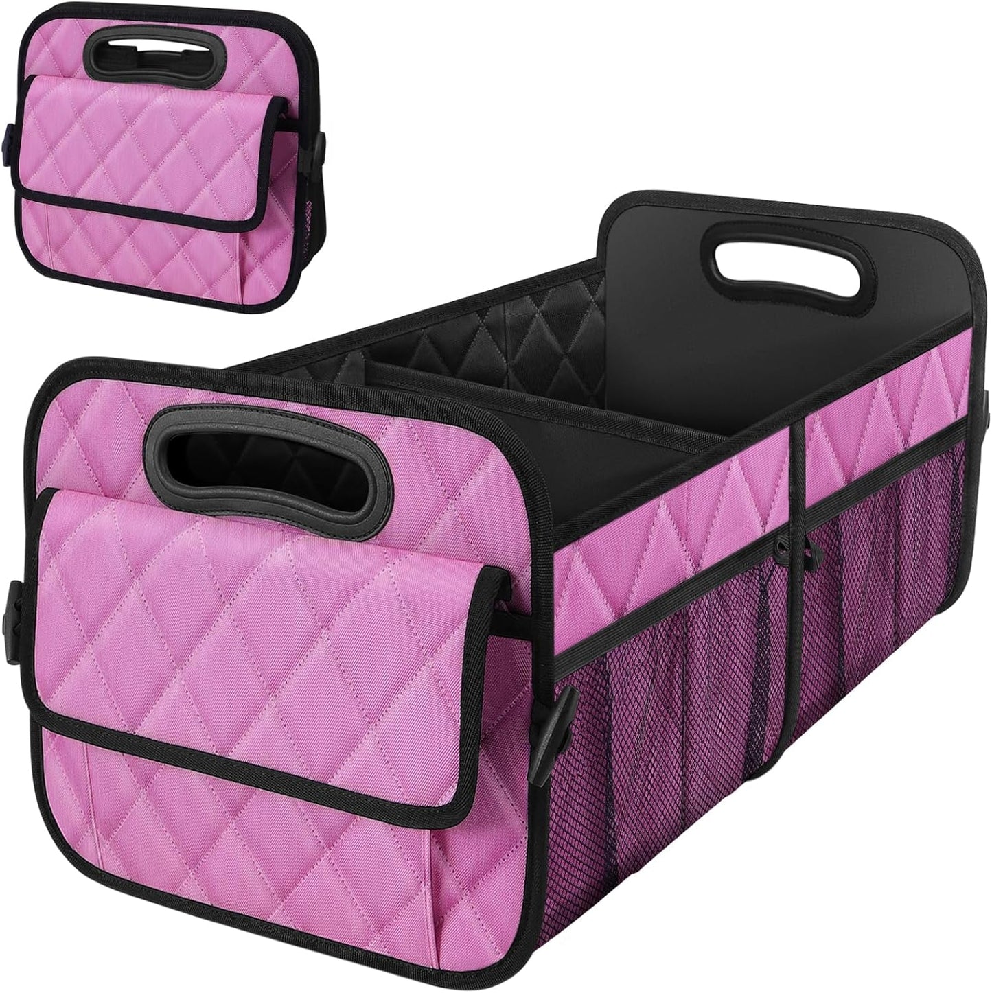Car Trunk Organizer for SUV, Car Organizers and Storage with 6 Pocket, Car Accessories for Women/Men 50Lwaterproof Polyester Trunk Organizer, Black