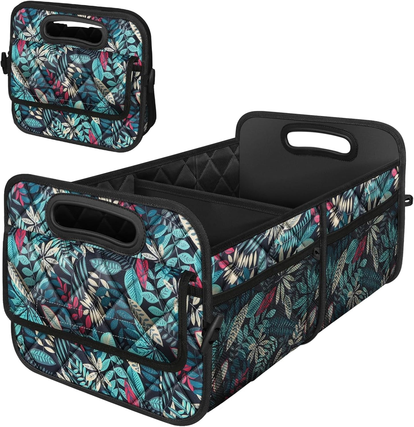 Car Trunk Organizer for SUV, Car Organizers and Storage with 6 Pocket, Car Accessories for Women/Men 50Lwaterproof Polyester Trunk Organizer, Black