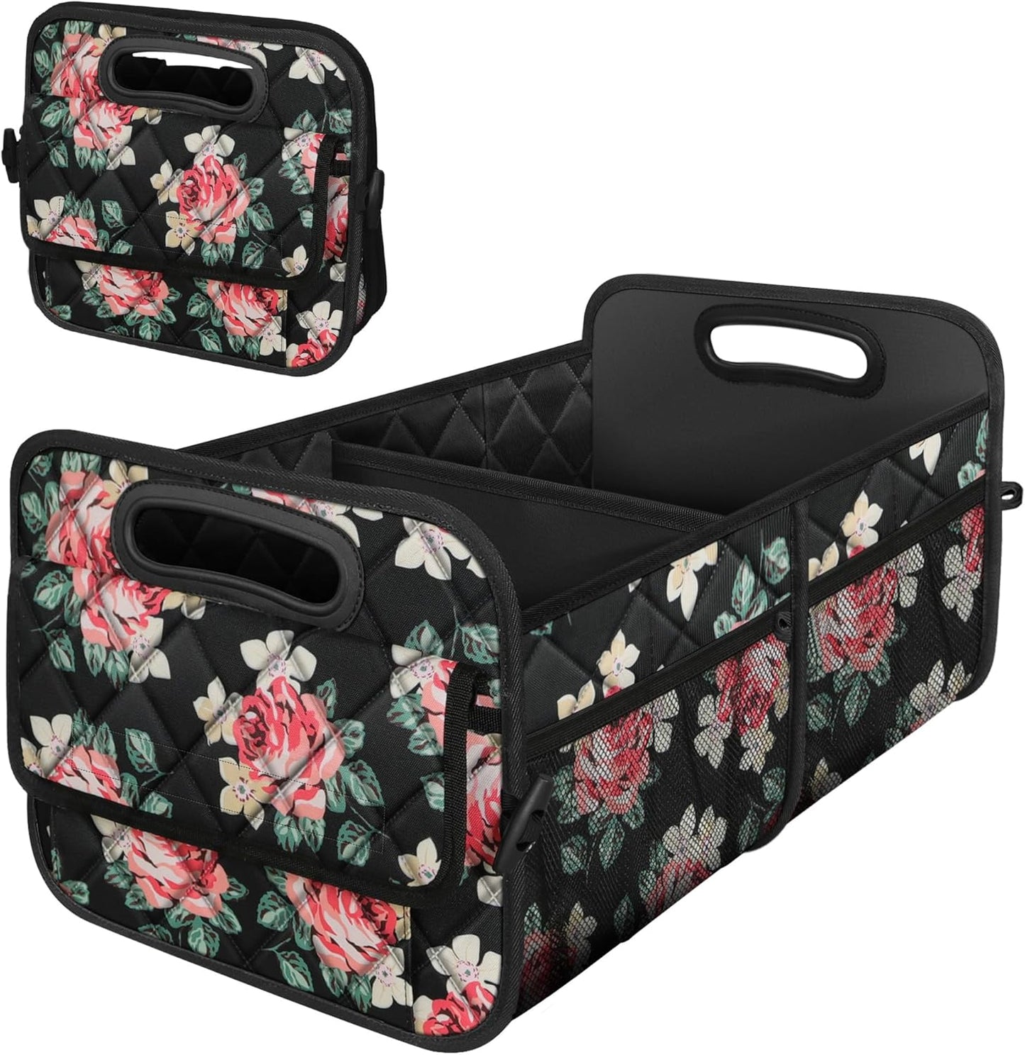 Car Trunk Organizer for SUV, Car Organizers and Storage with 6 Pocket, Car Accessories for Women/Men 50Lwaterproof Polyester Trunk Organizer, Black