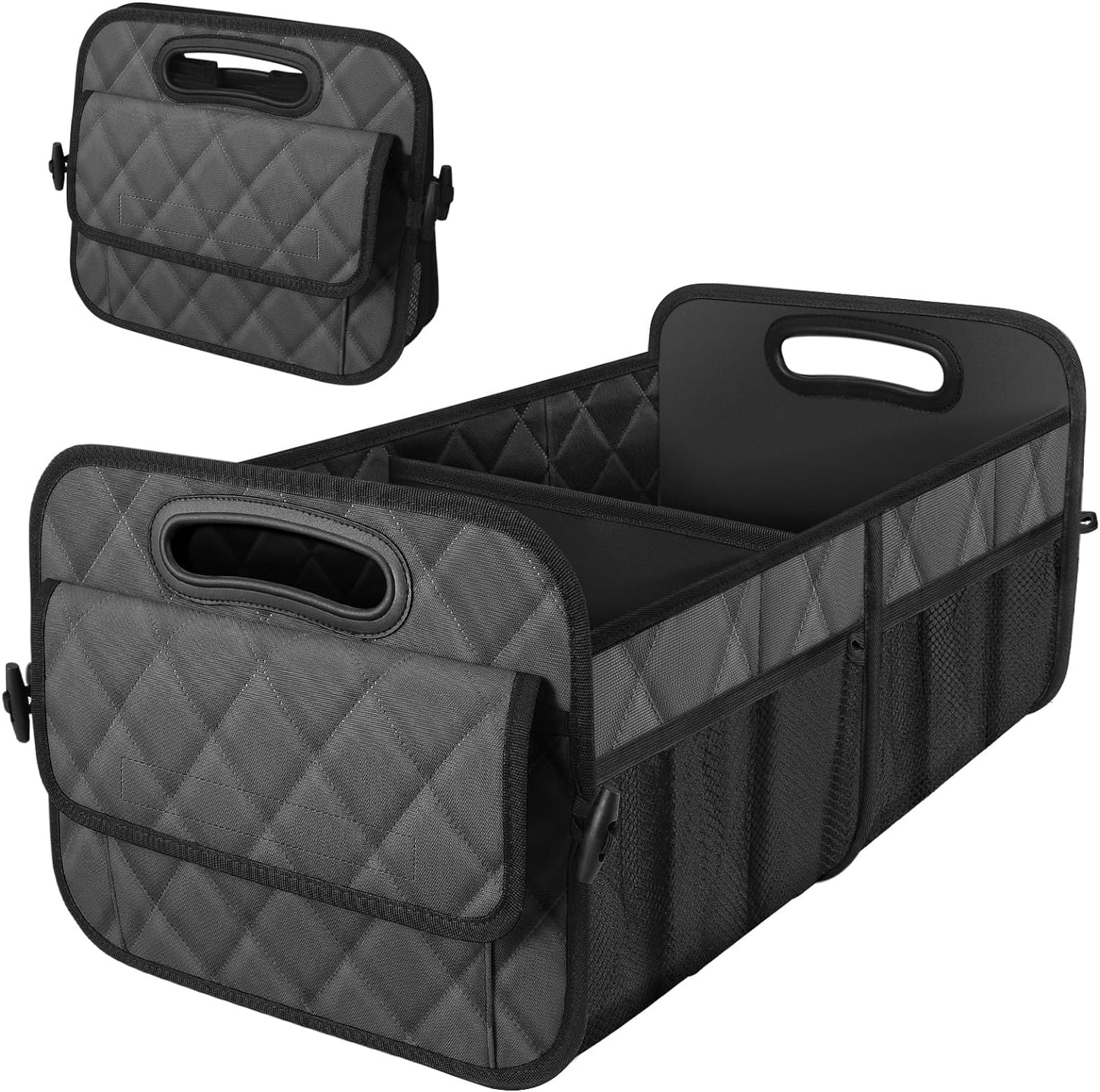 Car Trunk Organizer for SUV, Car Organizers and Storage with 6 Pocket, Car Accessories for Women/Men 50Lwaterproof Polyester Trunk Organizer, Black