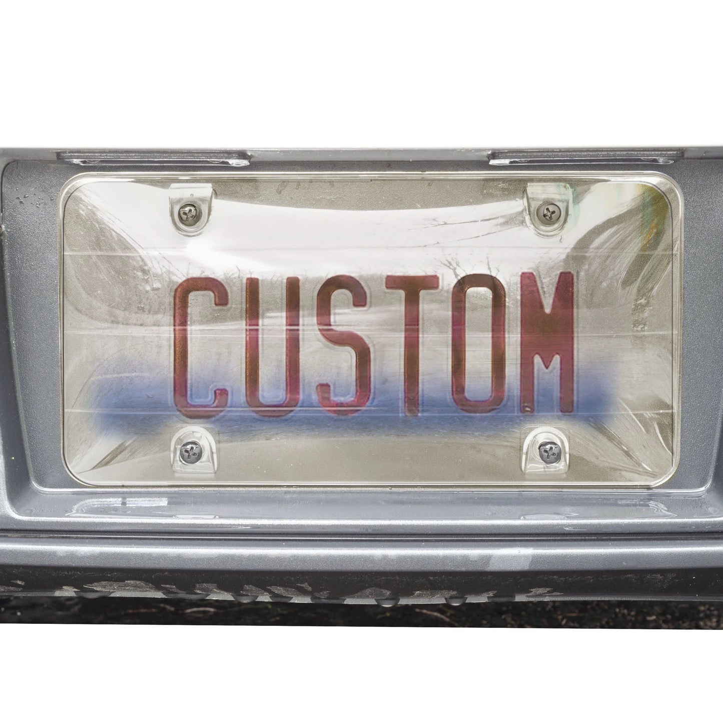 Smoke Unbreakable Domed License Plate Shield