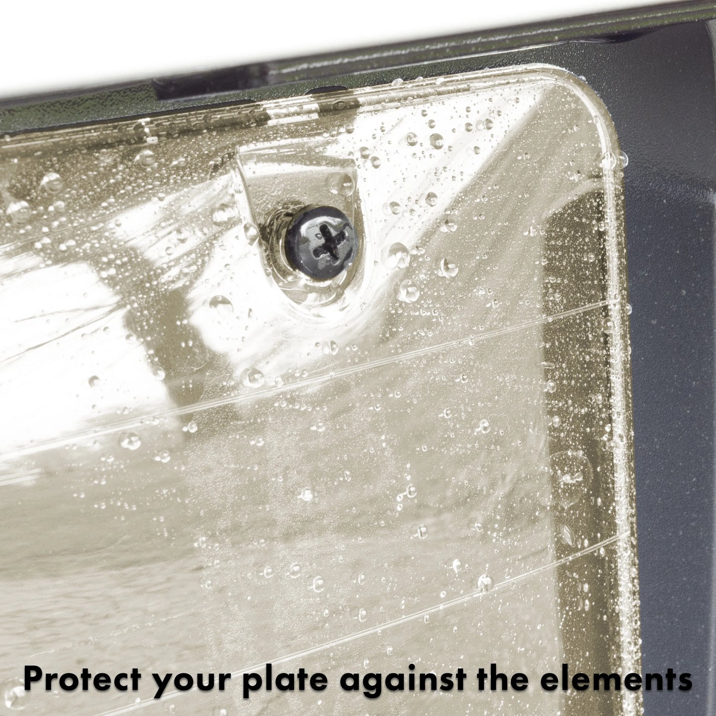 Smoke Unbreakable Domed License Plate Shield