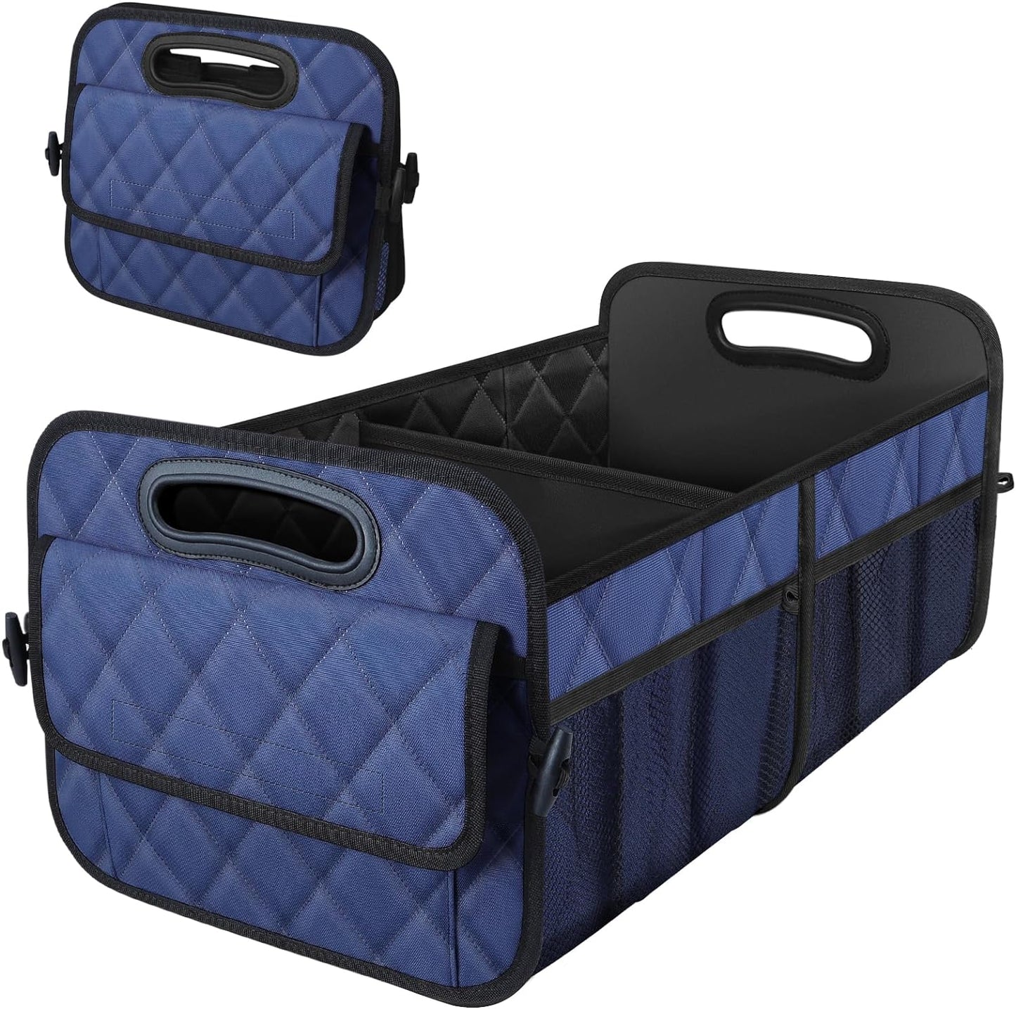 Car Trunk Organizer for SUV, Car Organizers and Storage with 6 Pocket, Car Accessories for Women/Men 50Lwaterproof Polyester Trunk Organizer, Black