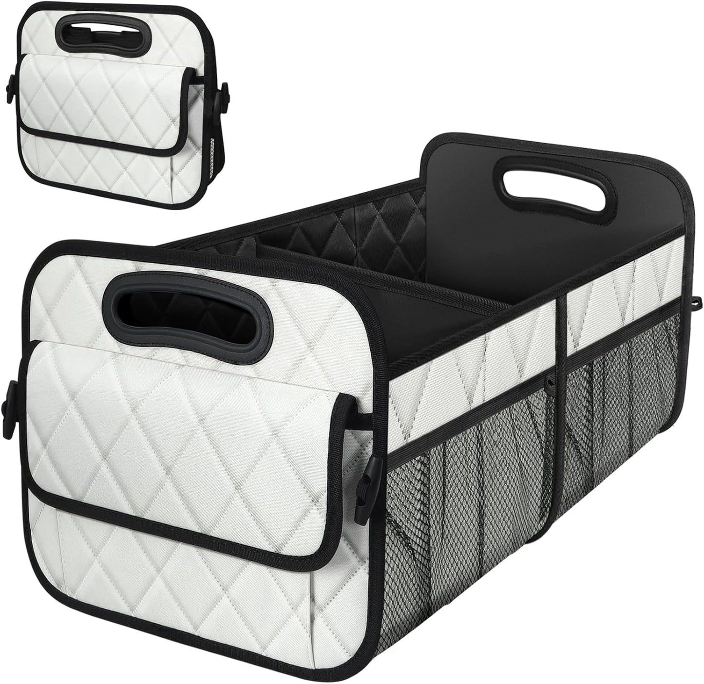 Car Trunk Organizer for SUV, Car Organizers and Storage with 6 Pocket, Car Accessories for Women/Men 50Lwaterproof Polyester Trunk Organizer, Black