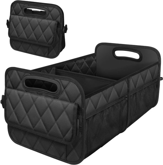 Car Trunk Organizer for SUV, Car Organizers and Storage with 6 Pocket, Car Accessories for Women/Men 50Lwaterproof Polyester Trunk Organizer, Black