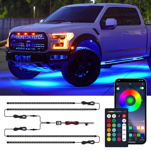 Underglow Kit for Car, Car Led Underglow Lights for Trucks with App and Remot...